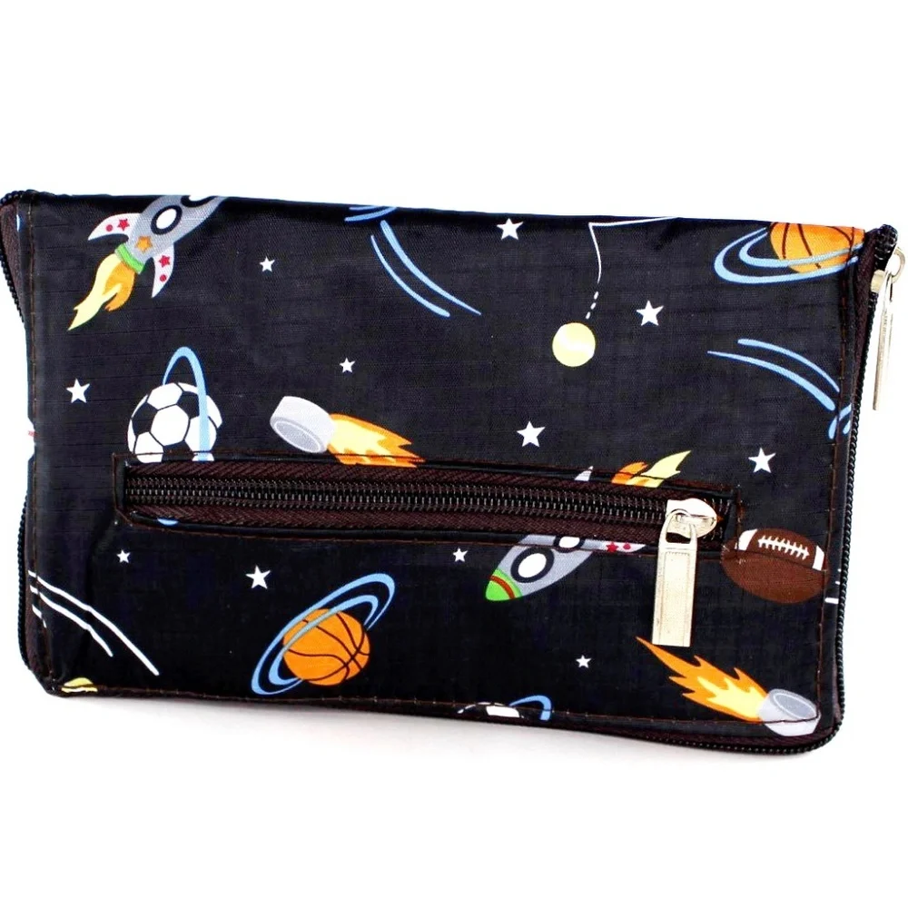 Foldable Tote Bag for Women-Top Zipper Black Premium Quality Lightweight NWT